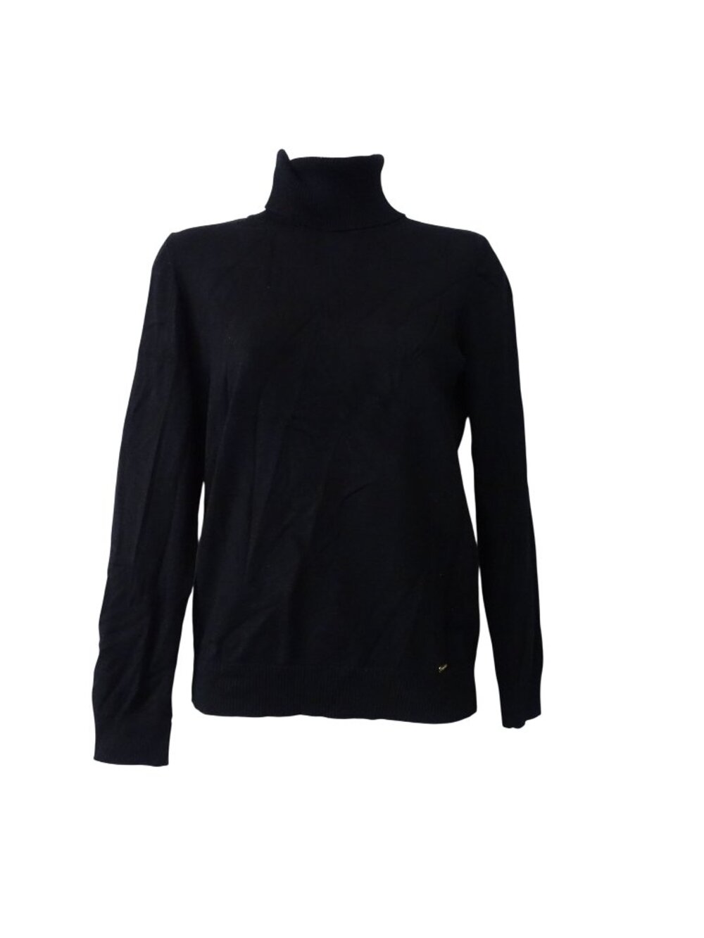 Calvin Klein Black Turtleneck Sweater Size S Preppy Minimalist Academia Classic